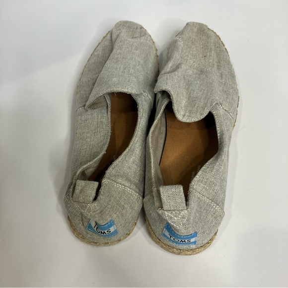 Toms gray deconstructed alpargata slip on shoes women’s size 9 casual neutral - Picture 6 of 9